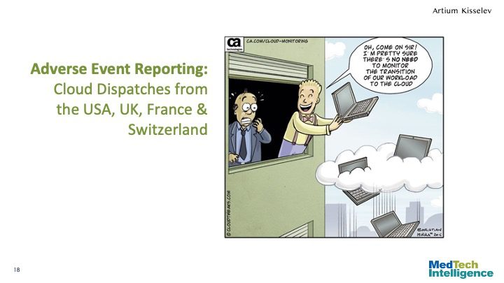 Adverse Event Reporting: Cloud Dispatches from the USA, UK, France &
Switzerland