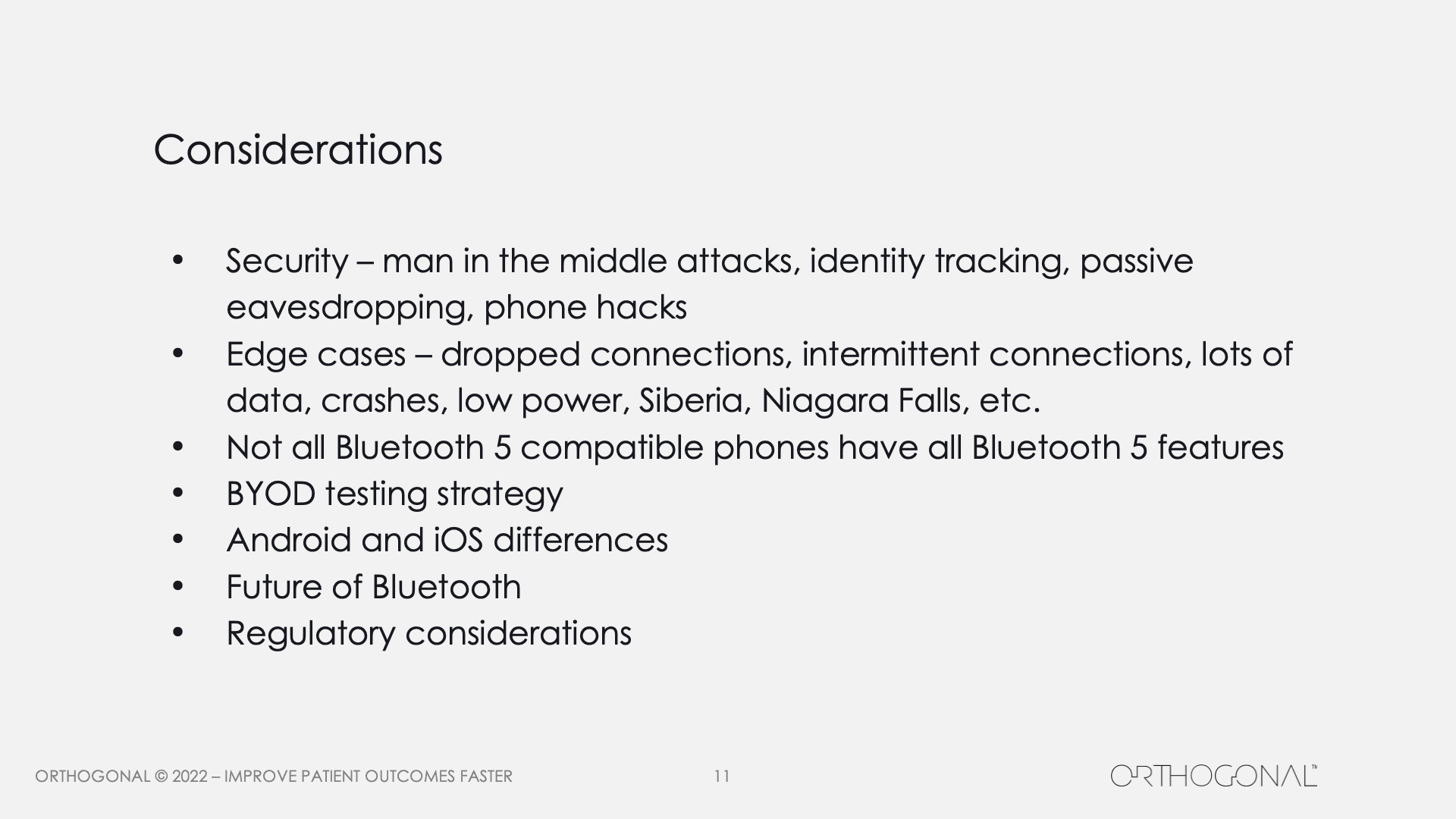 Considerations